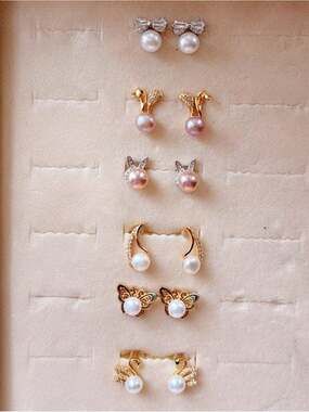 Cute Pearl Earrings | Animals | Studs | Coquette | Kawaii | Freshwater Pearls